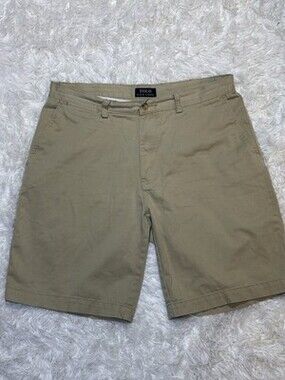 Polo Ralph Lauren Shorts Mens 33 Beige Chino Flat Front 100% Cotton Casual